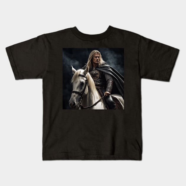 Handsome medieval knight Kids T-Shirt by Love of animals